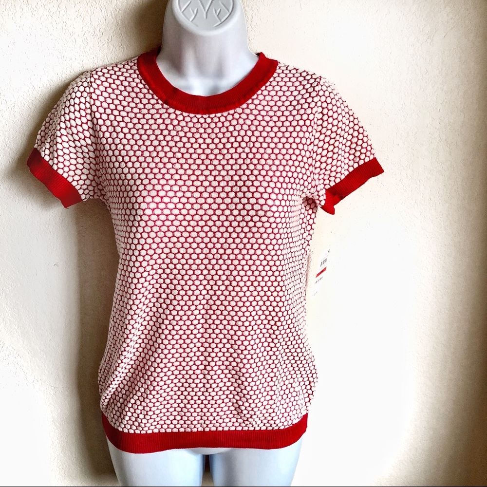 🌺EUC Maison Jules fitted short sleeve sweater